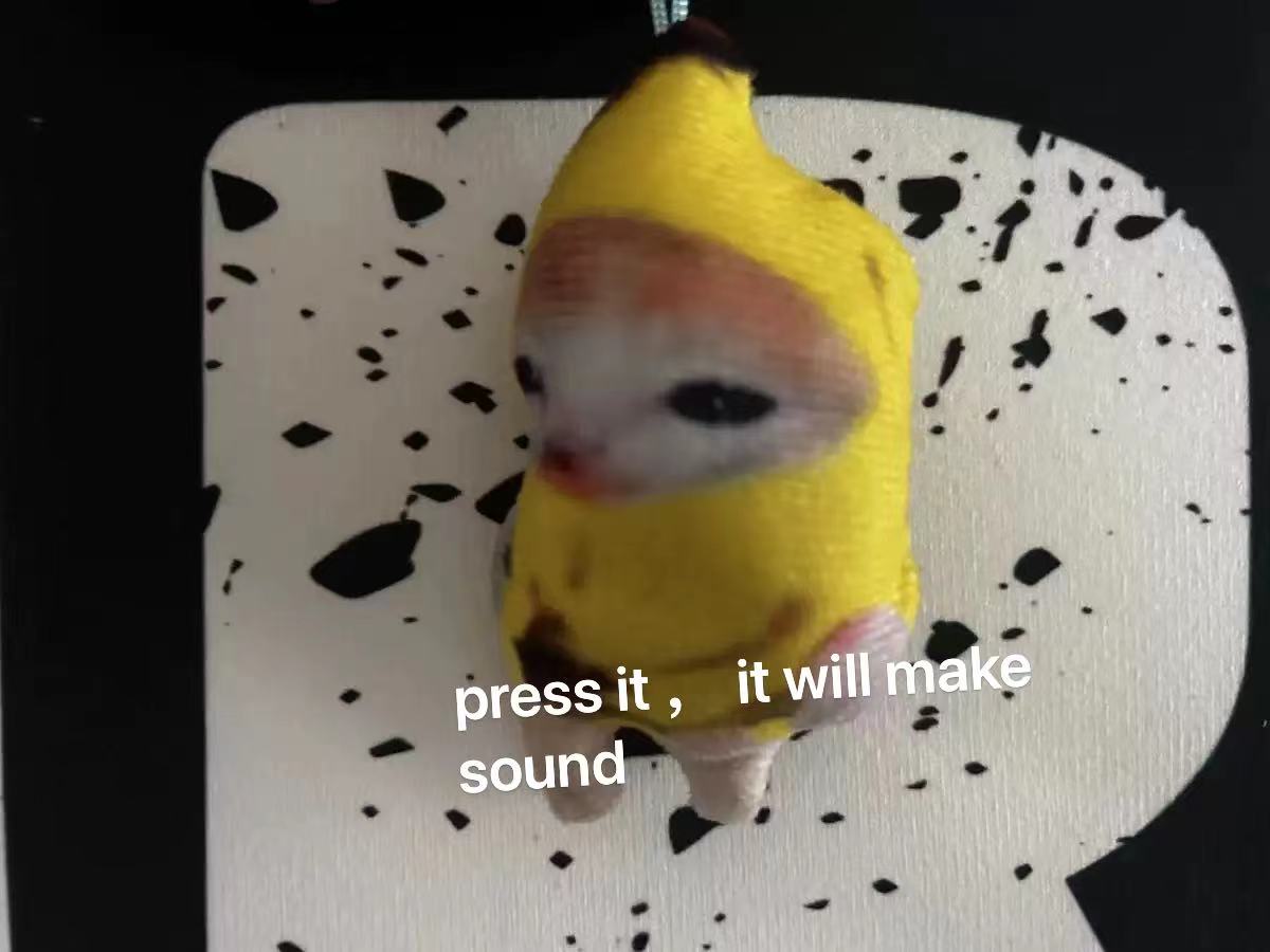 (Press it and it will make a crying sound)Cry Banana Cat Keychain Happy Banana Cat Keychain el gato keychain