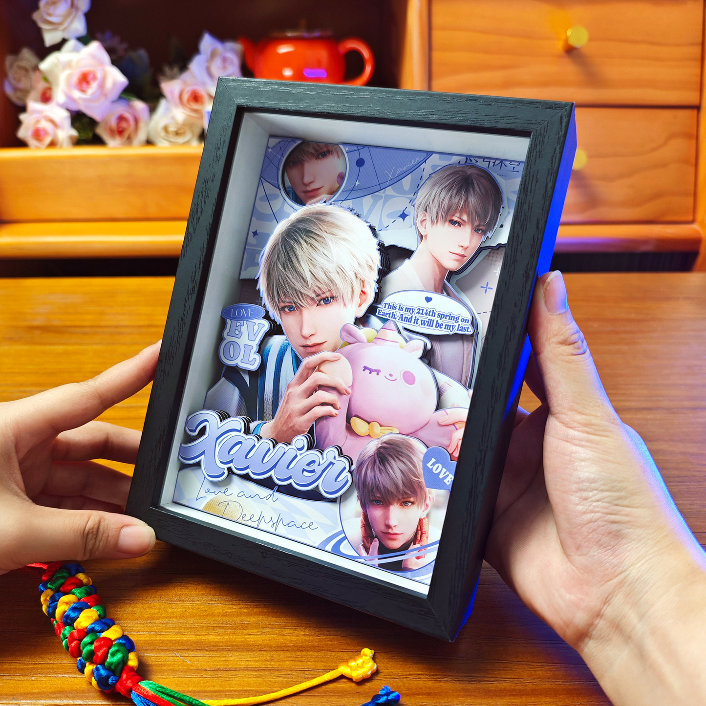 love and deepspace Paper Craft 3D Art  Zayne Rafayel Xavier merch  handmade gift xavier  rafayel zayne