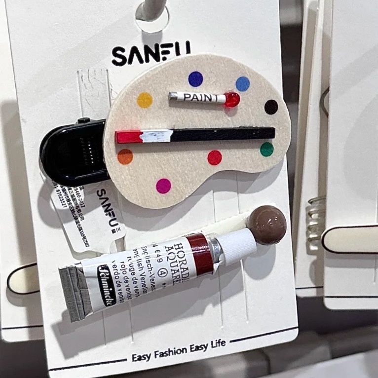 paiting pigment tray hair ornament hair clip