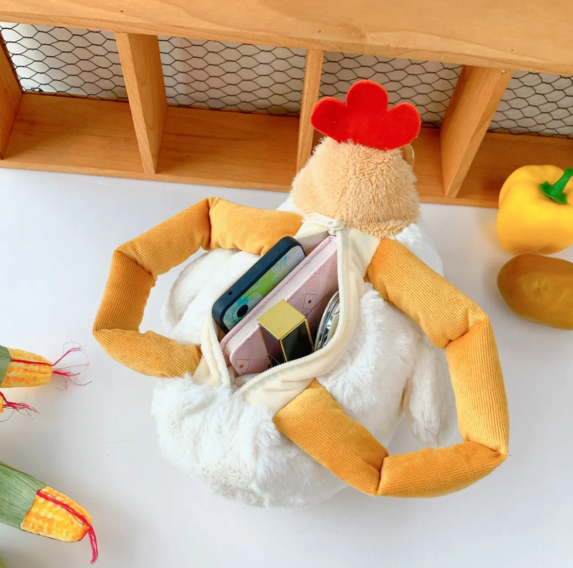 Cute plush Chicken Bag handbag