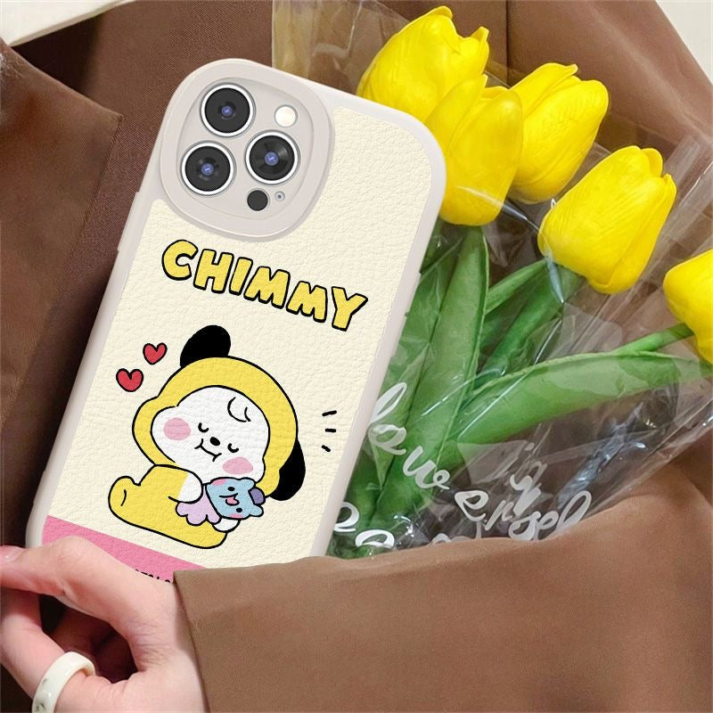 bt21 chimmy cartoon Leather phone case - kikigoods