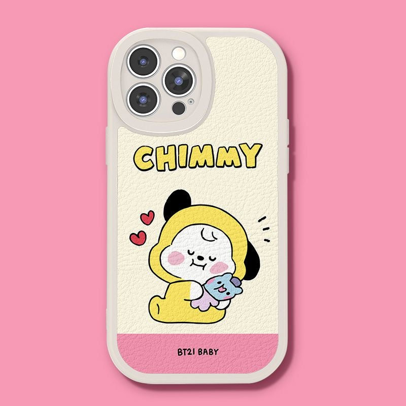bt21 chimmy cartoon Leather phone case - kikigoods