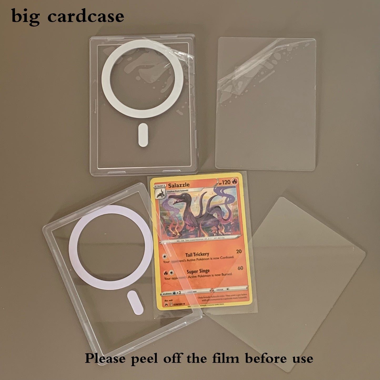 Clear Magnetic Card Case for Pokémon Cards Sleeve Fit kpop card holder