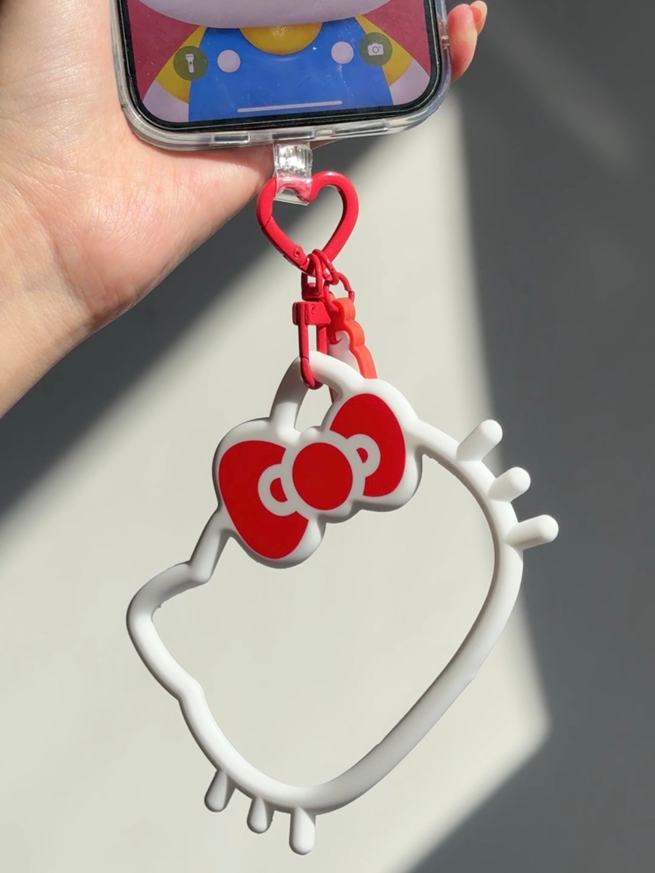 Sanrio Multi-ring Slicone Bracelet Phone Charm Phone Lanyard with Tether Tab Phone Chain Strap Hands-Free Wrist Strap
