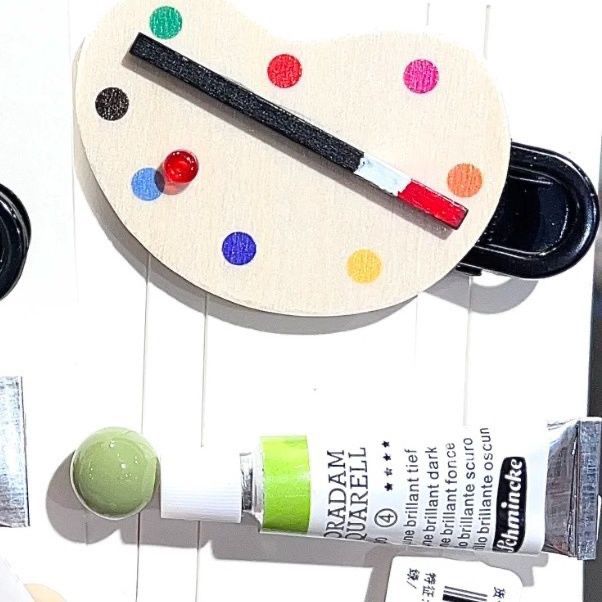 paiting pigment tray hair ornament hair clip