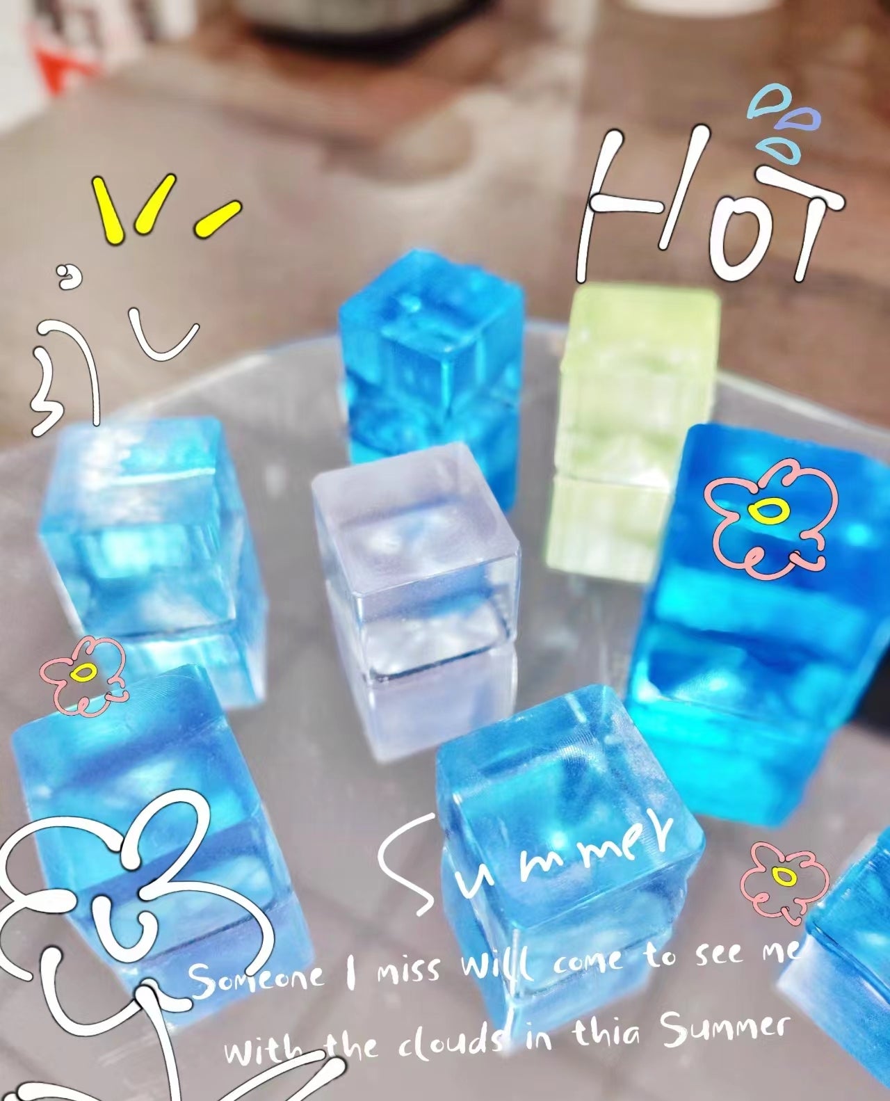 Not For Eating Anxiety Stress Relief Sensory Squishy Toy Simulated Ice Cubes - kikigoods