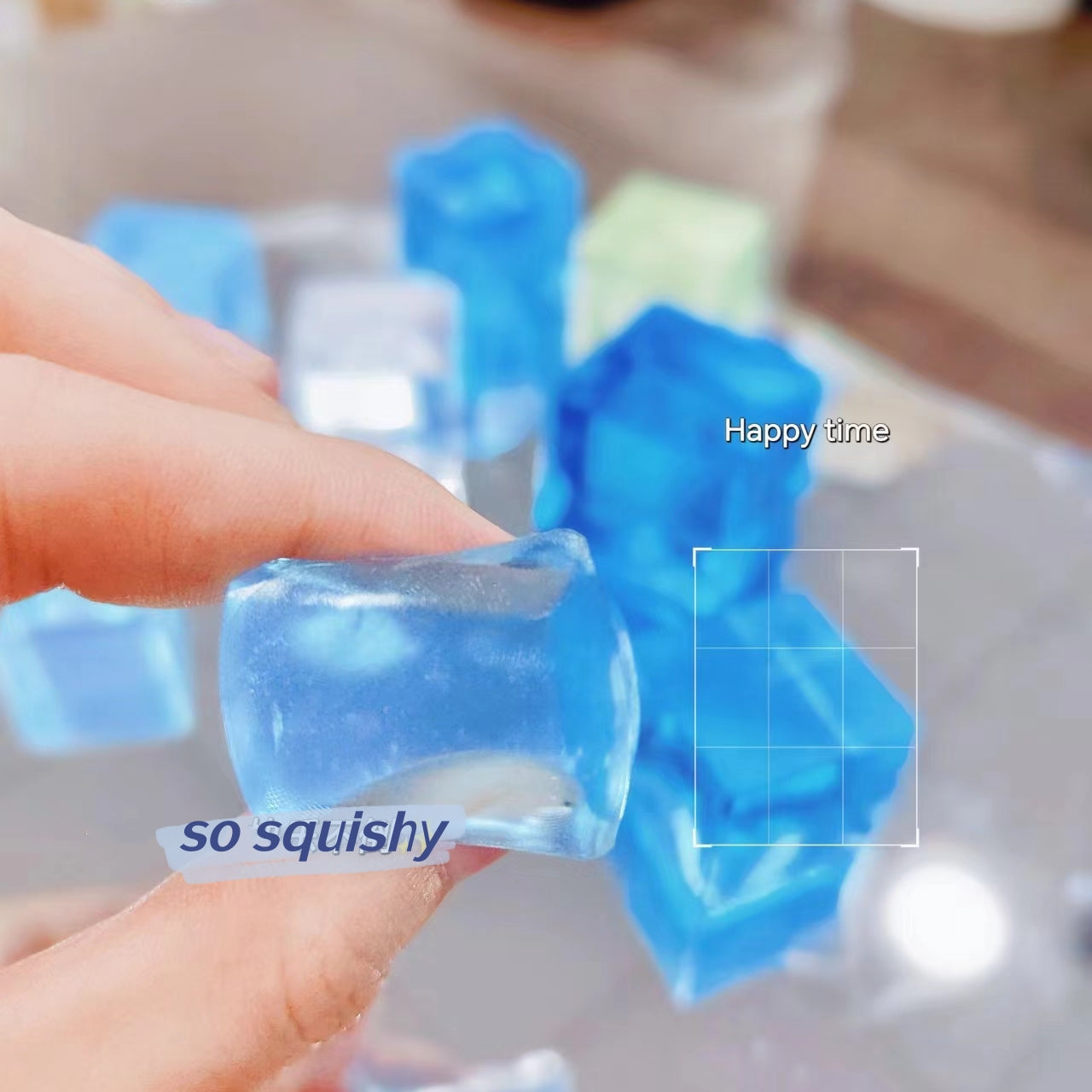 Not For Eating Anxiety Stress Relief Sensory Squishy Toy Simulated Ice Cubes - kikigoods