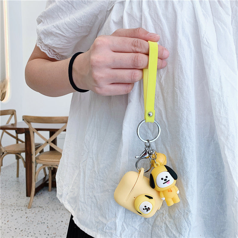 Bt21 Airpods Case with Bell CartoonPendant - kikigoods