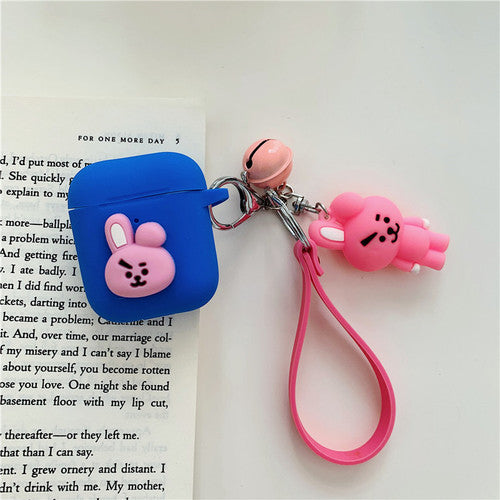 Bt21 Airpods Case with Bell CartoonPendant - kikigoods