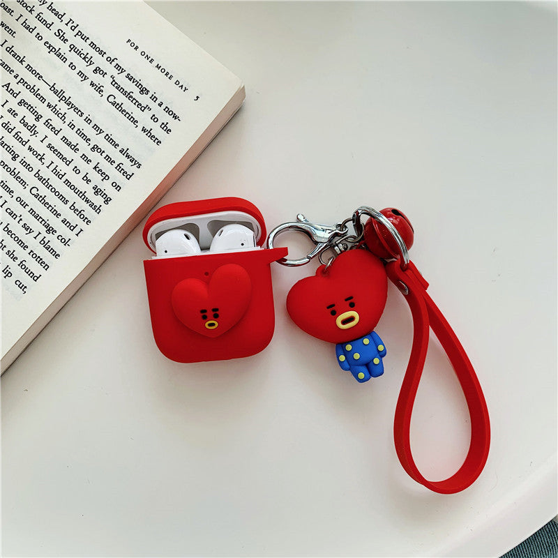 Bt21 Airpods Case with Bell CartoonPendant - kikigoods