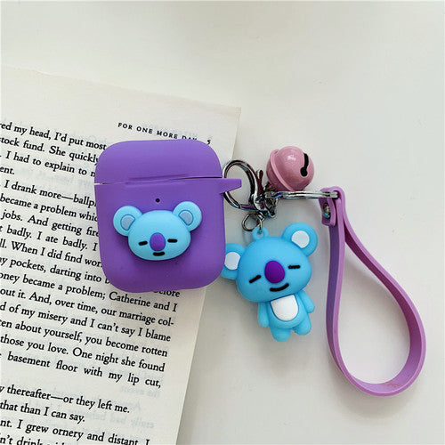 Bt21 Airpods Case with Bell CartoonPendant - kikigoods
