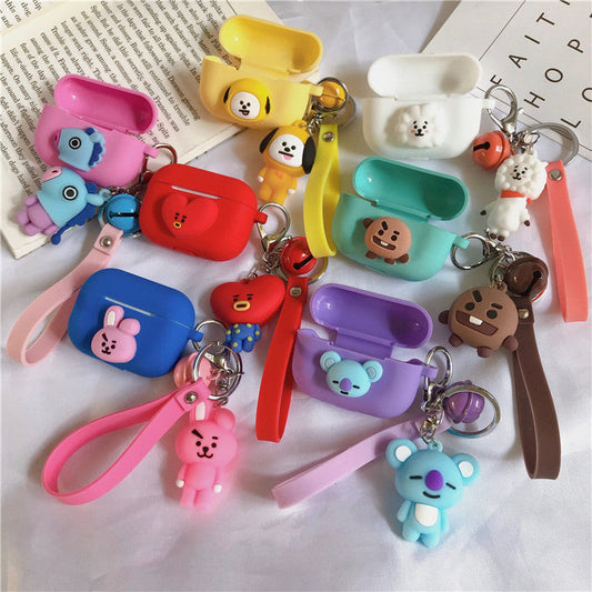 Bt21 Airpods Case with Bell CartoonPendant - kikigoods