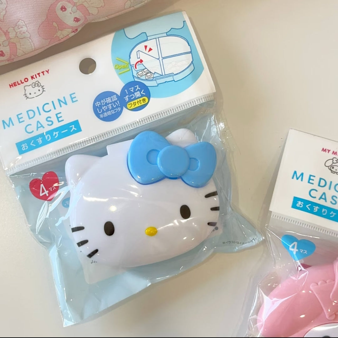 Sanrio Cute Pill Organizer-Pill Boxes for Travel Pill case Vitamins Fish Oil Supplements, Medication Organizer Dispenser for Fish Oils, Vitamin Holder Supplement