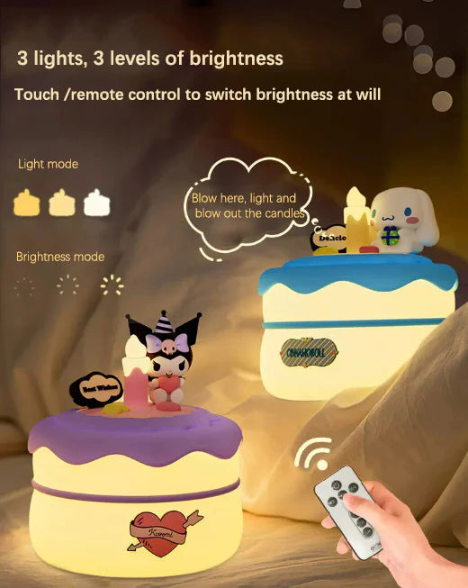 Sanrio kuromi cinnamoroll  Cake night light bedroom lamp