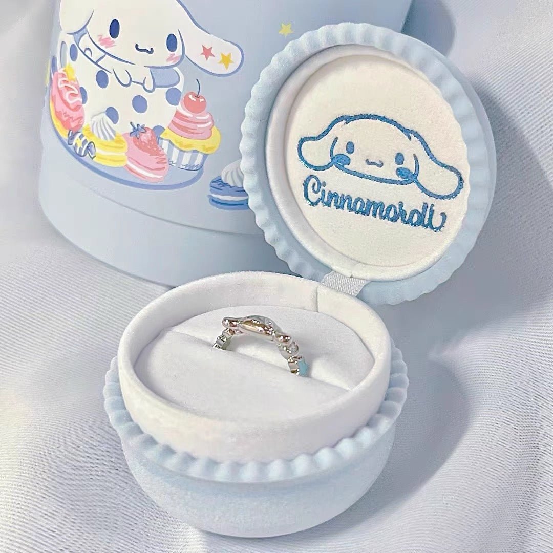 cinnamoroll Ring, Macaroon gift box，Official Sanrio ring