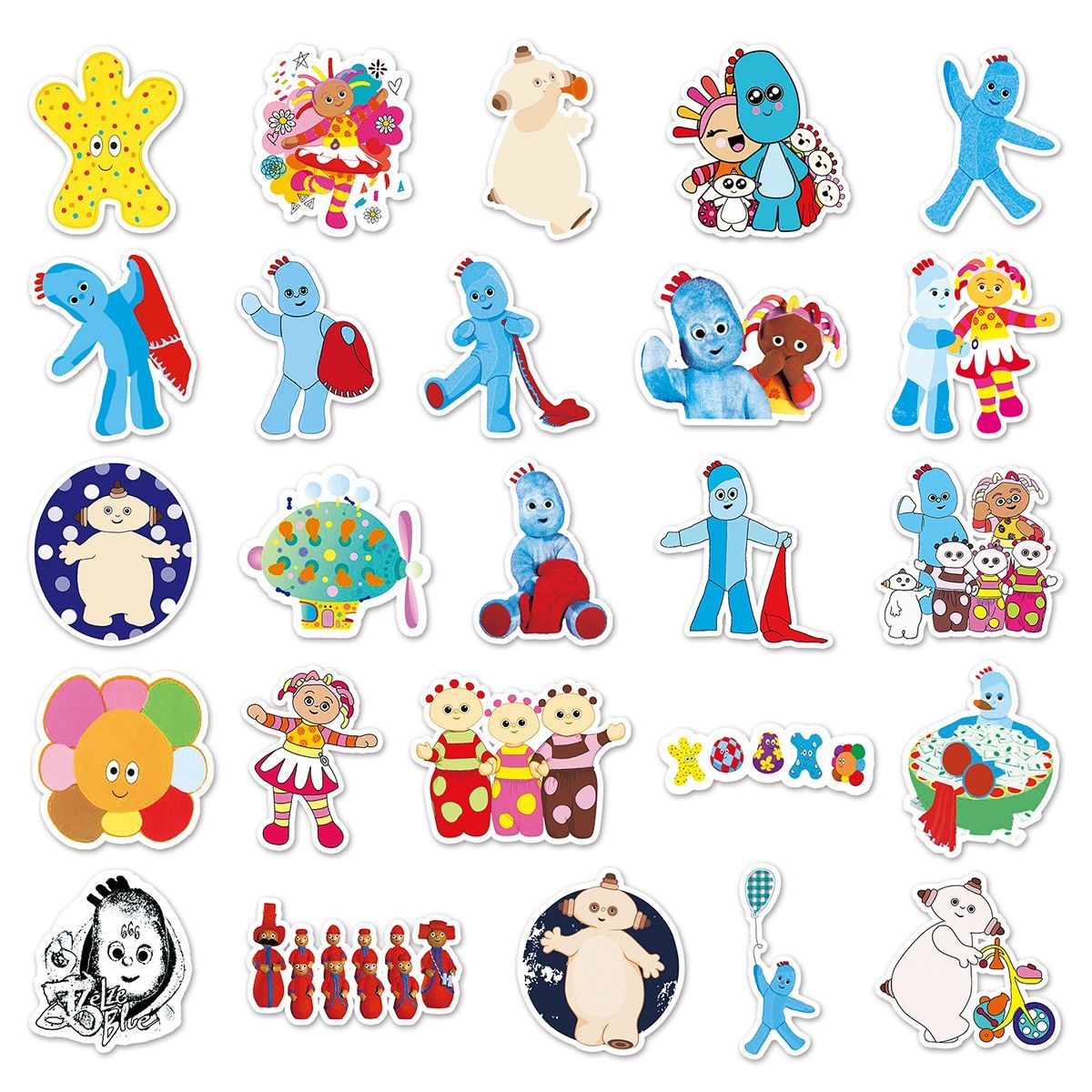 50Pcs Cartoon In the Night Garden Igglepiggle Upsy Daisy Stickers for Luggage Phone Case Laptop Cute Decorative Vinyl Decals Set