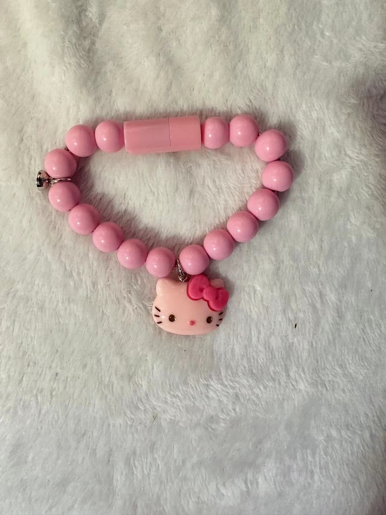 Sanrio Leatherette Phone Case with Beads Bracelet – GoodChoyice