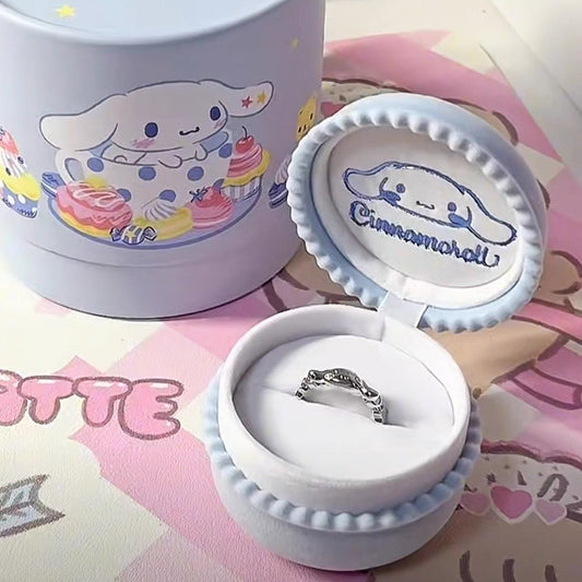 cinnamoroll Ring, Macaroon gift box，Official Sanrio ring