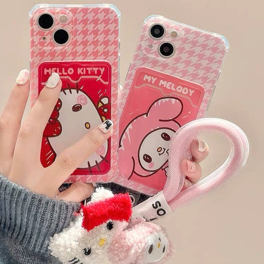 Hellokitty and melody  Phone Case with cardholder