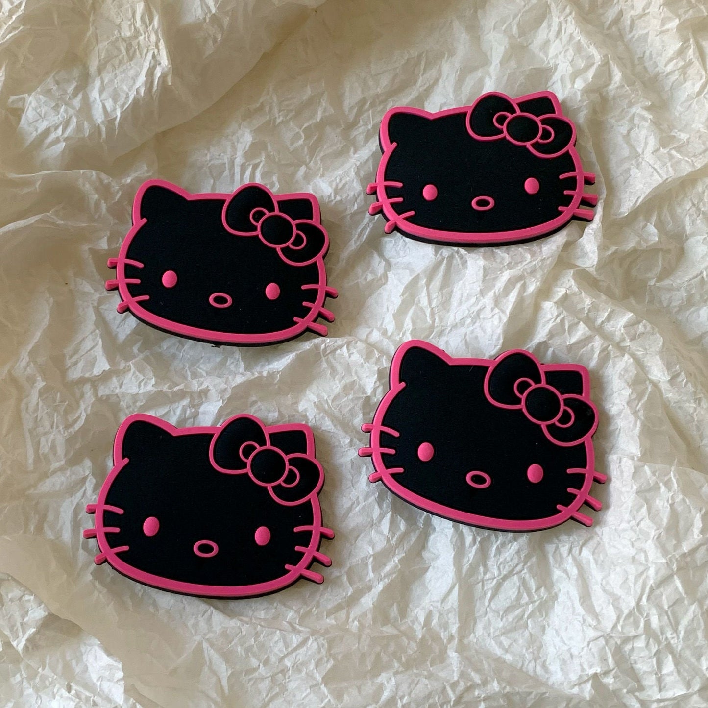 Black KT Sanrio Hair clips｜4 Count (Pack of 1)