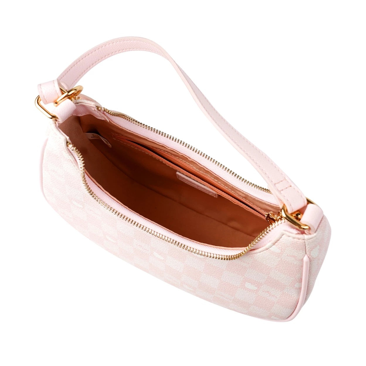 Hellokitty Pink Clutch Tote Handbags With Mirrored Bag Charms Zipper Closure Crossbody Bags Shoulder Purse Handbag for Women
