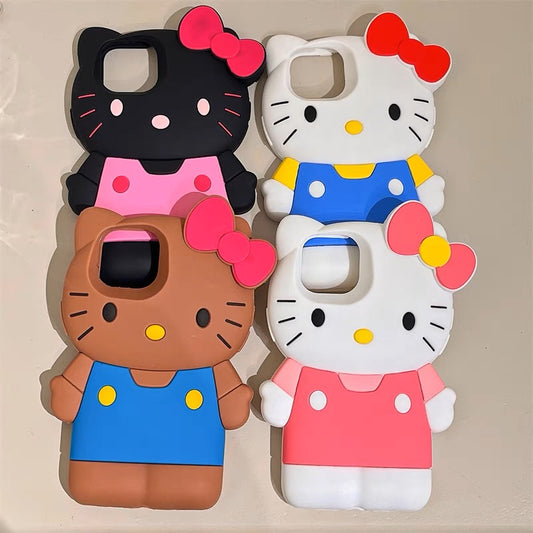 3d coloful hello kitty case ( iPhone 15 series updated) (xr/xs max11//12/13/14/15/12mini/13mini） - kikigoods