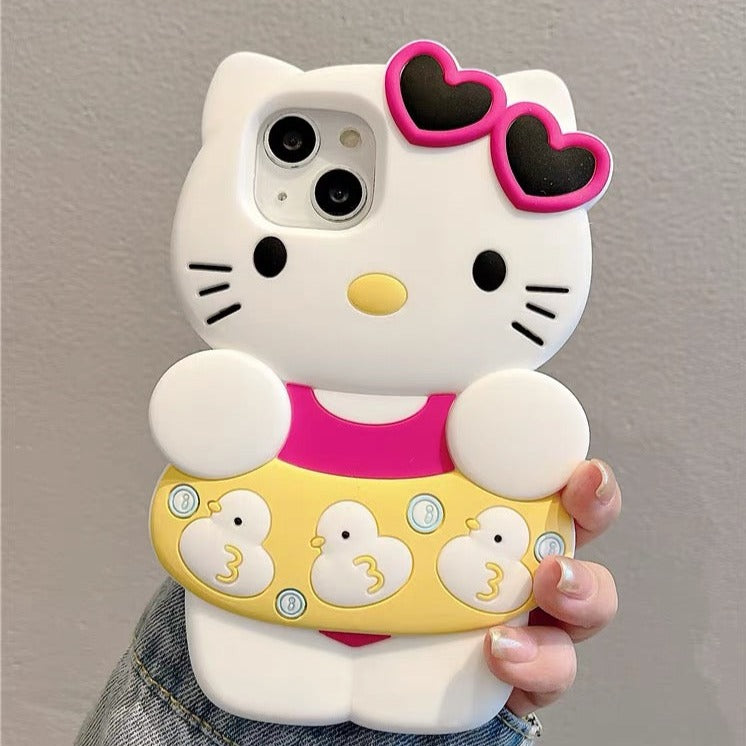 swimming  ring 3d coloful hello kitty case