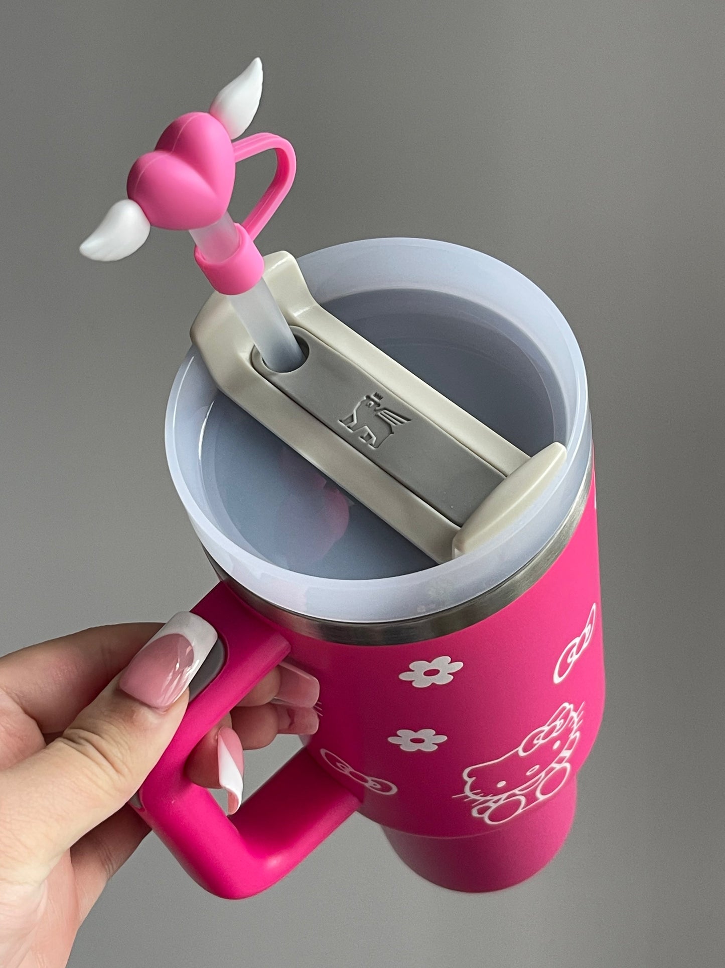 SipSweetie｜Hellokitty In-Car Insulated Cup 1200 ml Tumbler with Handle Stainless Steel Insulated Cup with Lid #0025