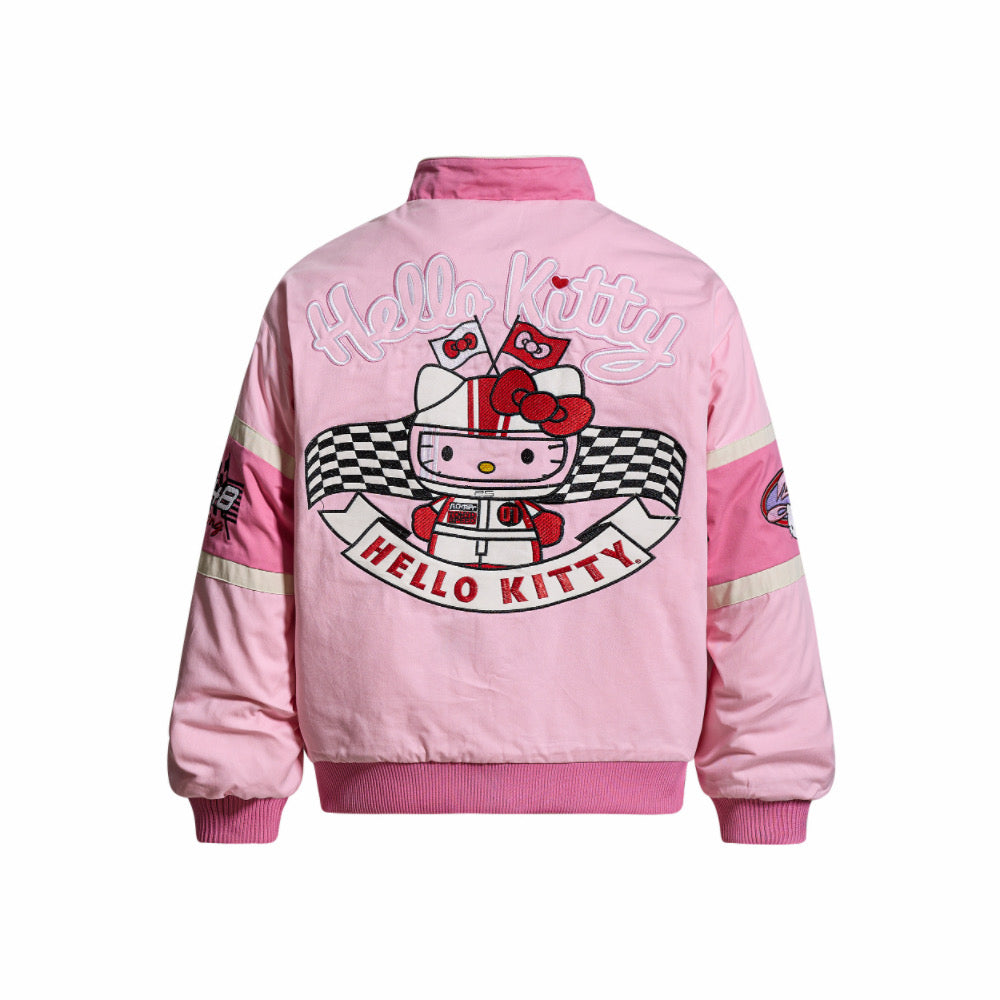 Hellokitty Pink Racing Car Varsity Jacket Baseball Bomber Jacket Vintage Unisex Streetwear Coats