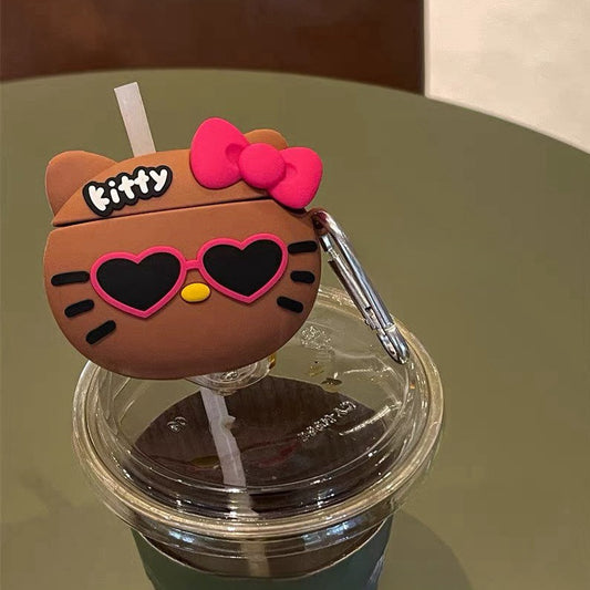sunglasses brown HelloKitty AirPods case