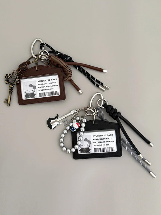 Hellokitty ID Photo Handmade Bag Charm Handbag Chains Decoration for Women Pendant Accessories for Purse Designer Shoulder Bag