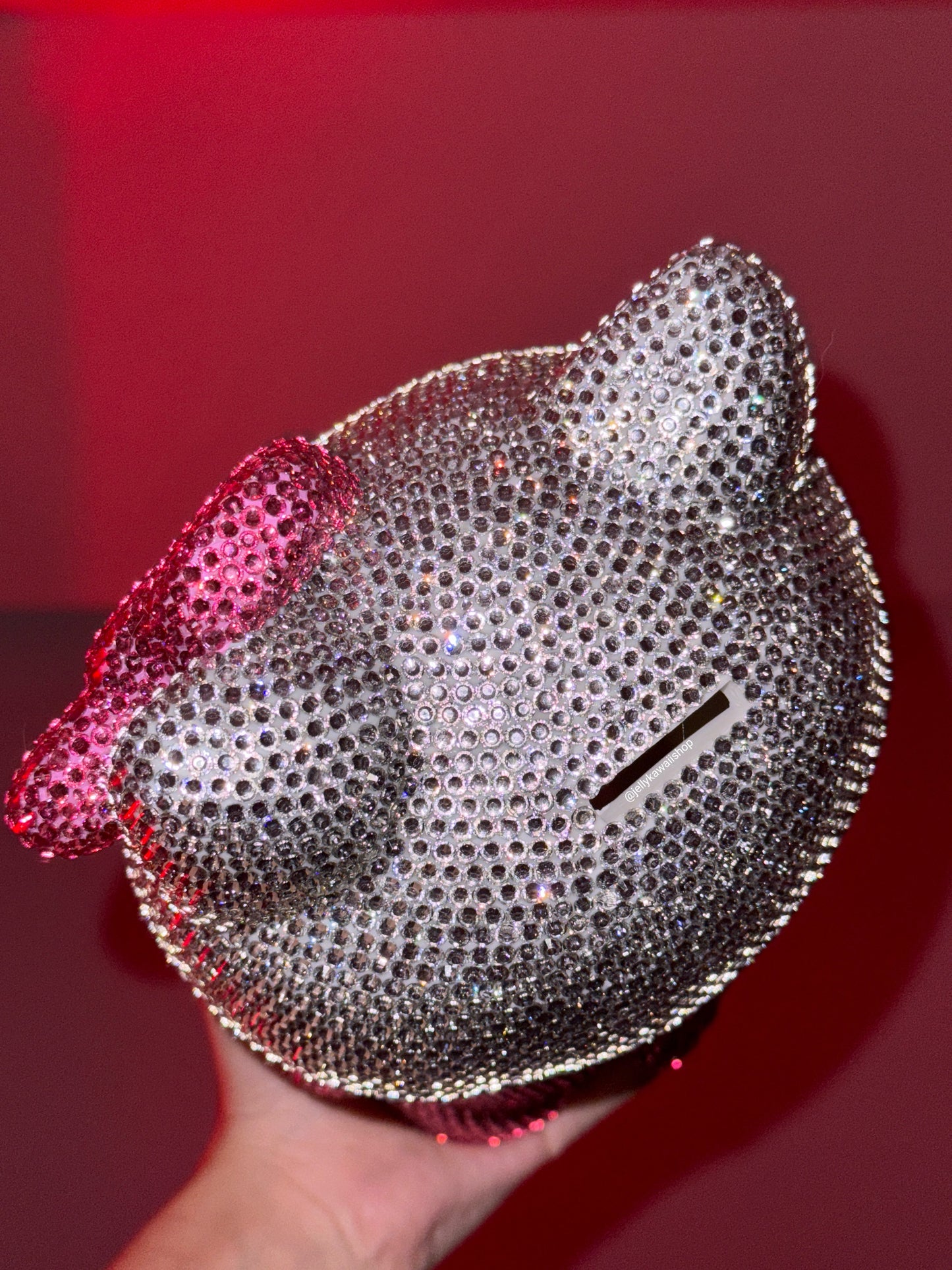 Hellokitty Skeleton Halloween Handmade Diamond Bling Rhinestone Bank Coin Bank Saving Pot Money Box Gift Decoration