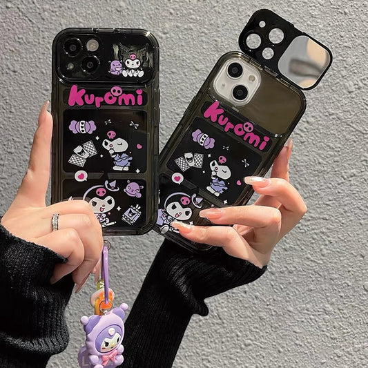 3D kuromi Cartoon pendant mirror iphone case (iPhone 15 series updated) - kikigoods