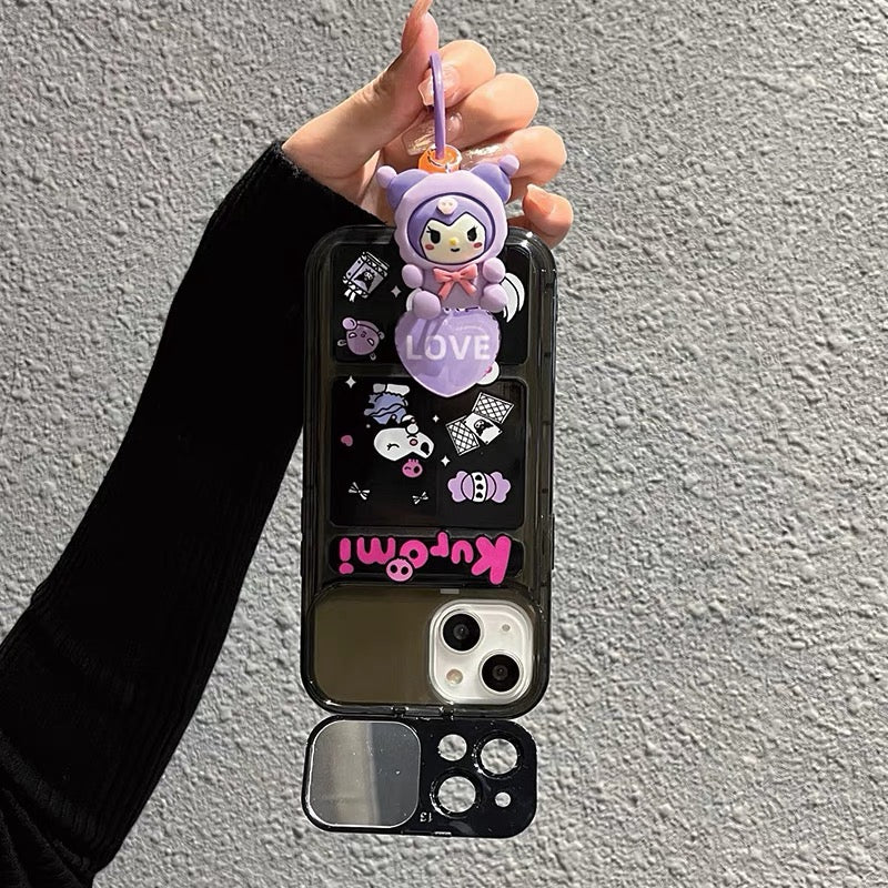 3D kuromi Cartoon pendant mirror iphone case (iPhone 15 series updated) - kikigoods