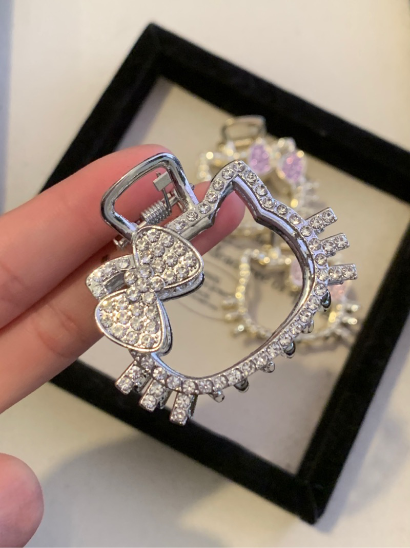 Hellokitty Hair Claw Clips for Women, 3Pcs Rhinestone Hair Clip Styling Hair Fashion Hair Accessories