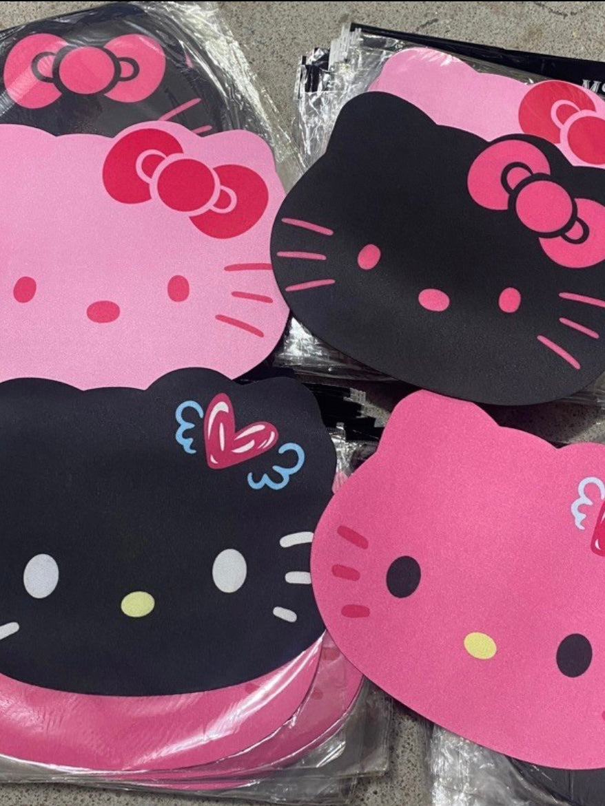 KT Mouse Pad Cute 2 Pack, Small Waterproof PVC Mousepad, Non-Slip Rubber Base Personalized Computer Mouse Mat for Office Home