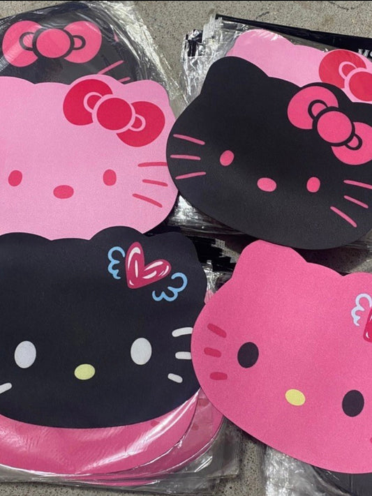 KT Mouse Pad Cute 2 Pack, Small Waterproof PVC Mousepad, Non-Slip Rubber Base Personalized Computer Mouse Mat for Office Home