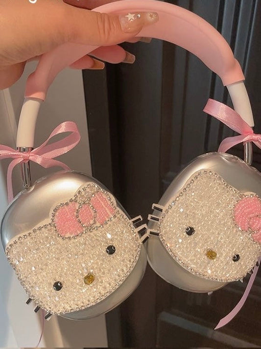Hellokitty Rhinestone Case Cover for AirPods Max Headphones