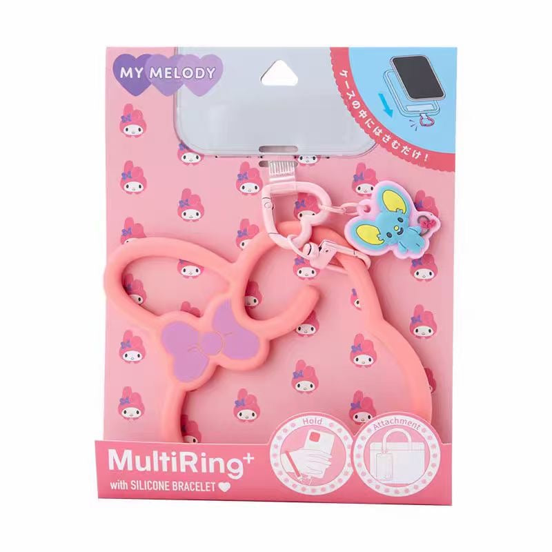Sanrio Multi-ring Slicone Bracelet Phone Charm Phone Lanyard with Tether Tab Phone Chain Strap Hands-Free Wrist Strap