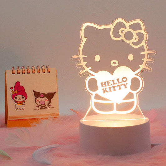 Sanrio 3D LED Optical Illusion Sleep Night Light 3/7 Colors Bedroom Decor Table Lamp Birthday Xmas Gifts