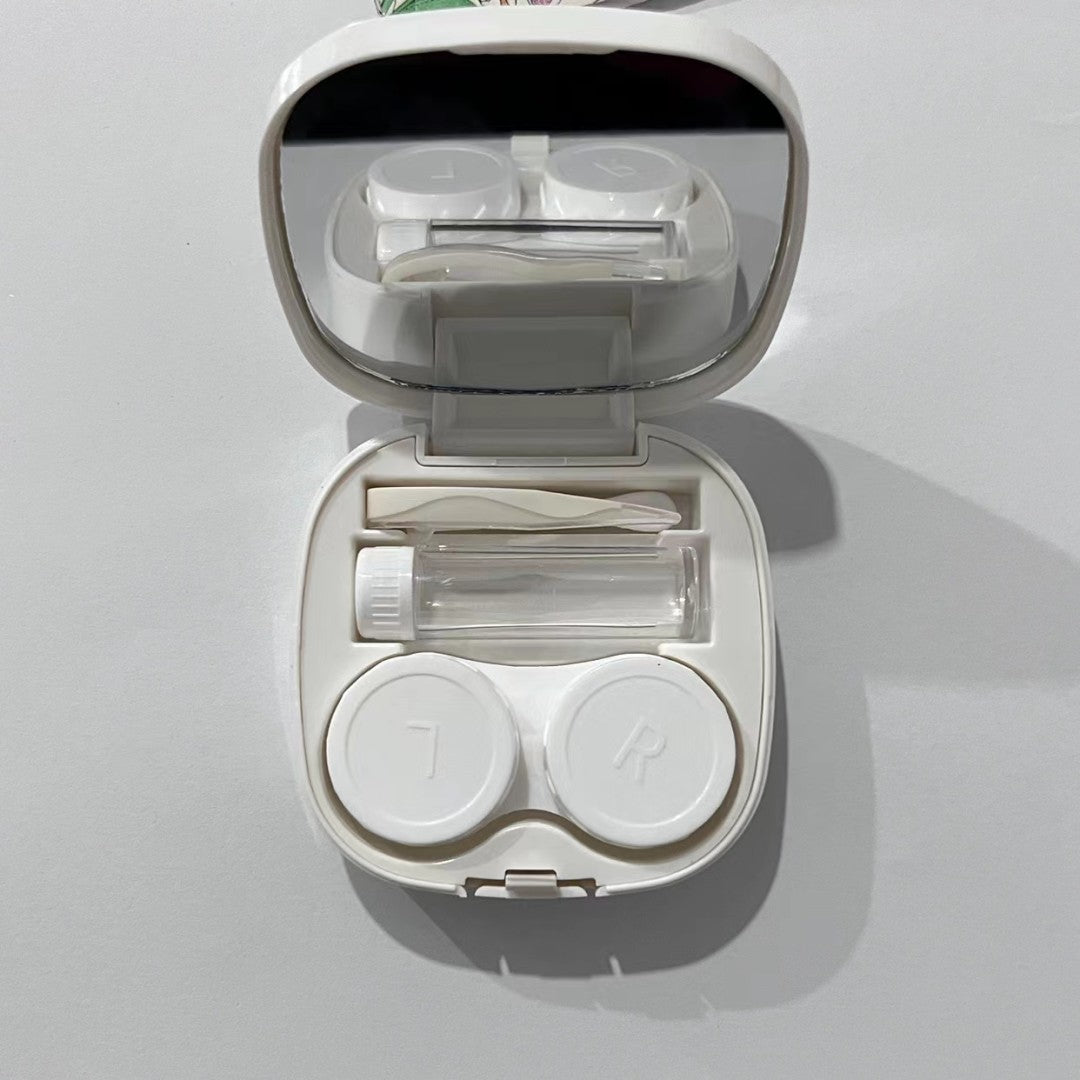 KT Contact Lens Case, Travel Solution Organizer Cases With Stick Tool Set Portable Cute Eye Contact Lens Case