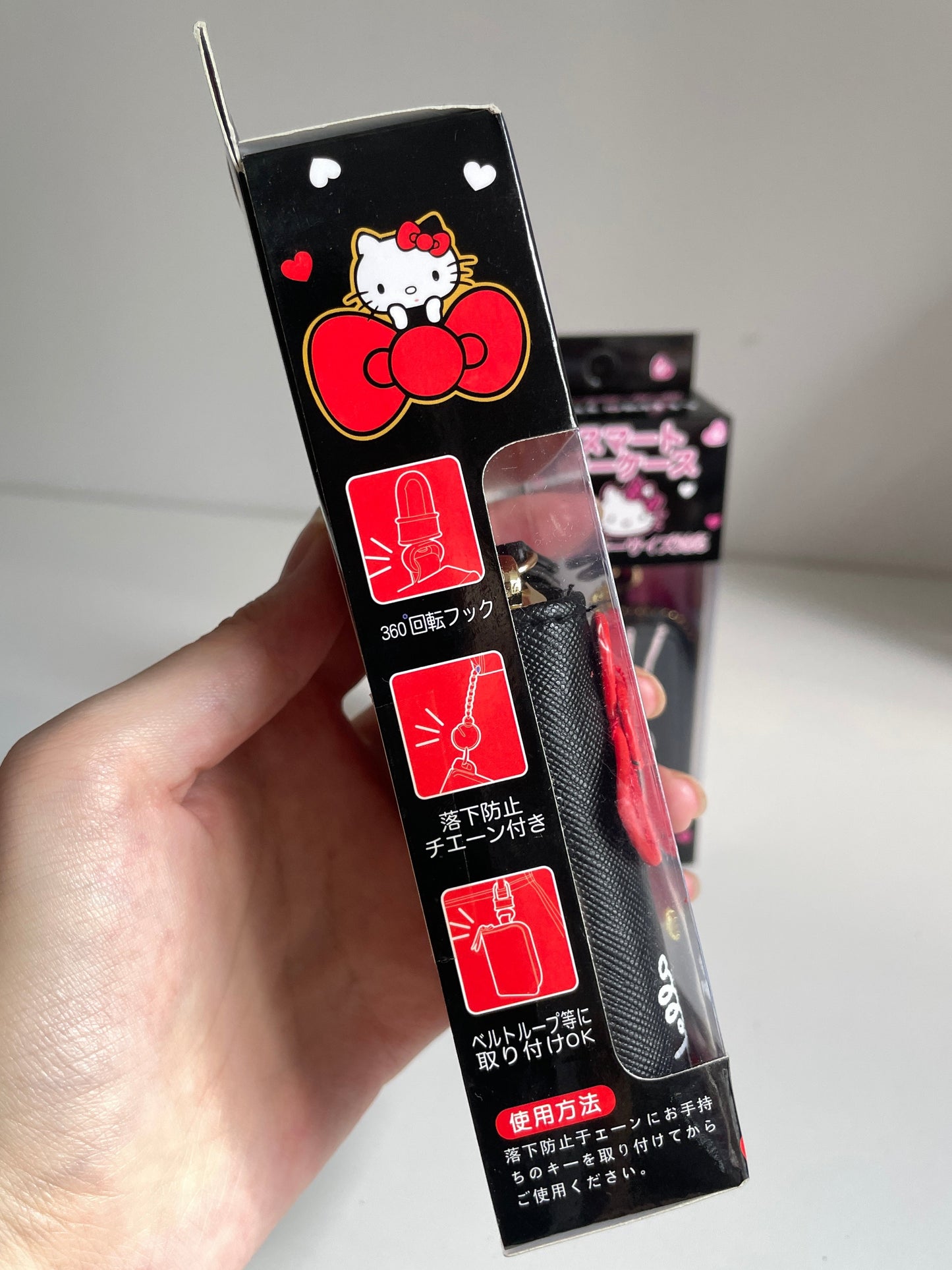 Hellokitty Cute Car Key Case for Girls and Women, Genuine Leather Embroidered Car Smart Key Chain Keychain Holder