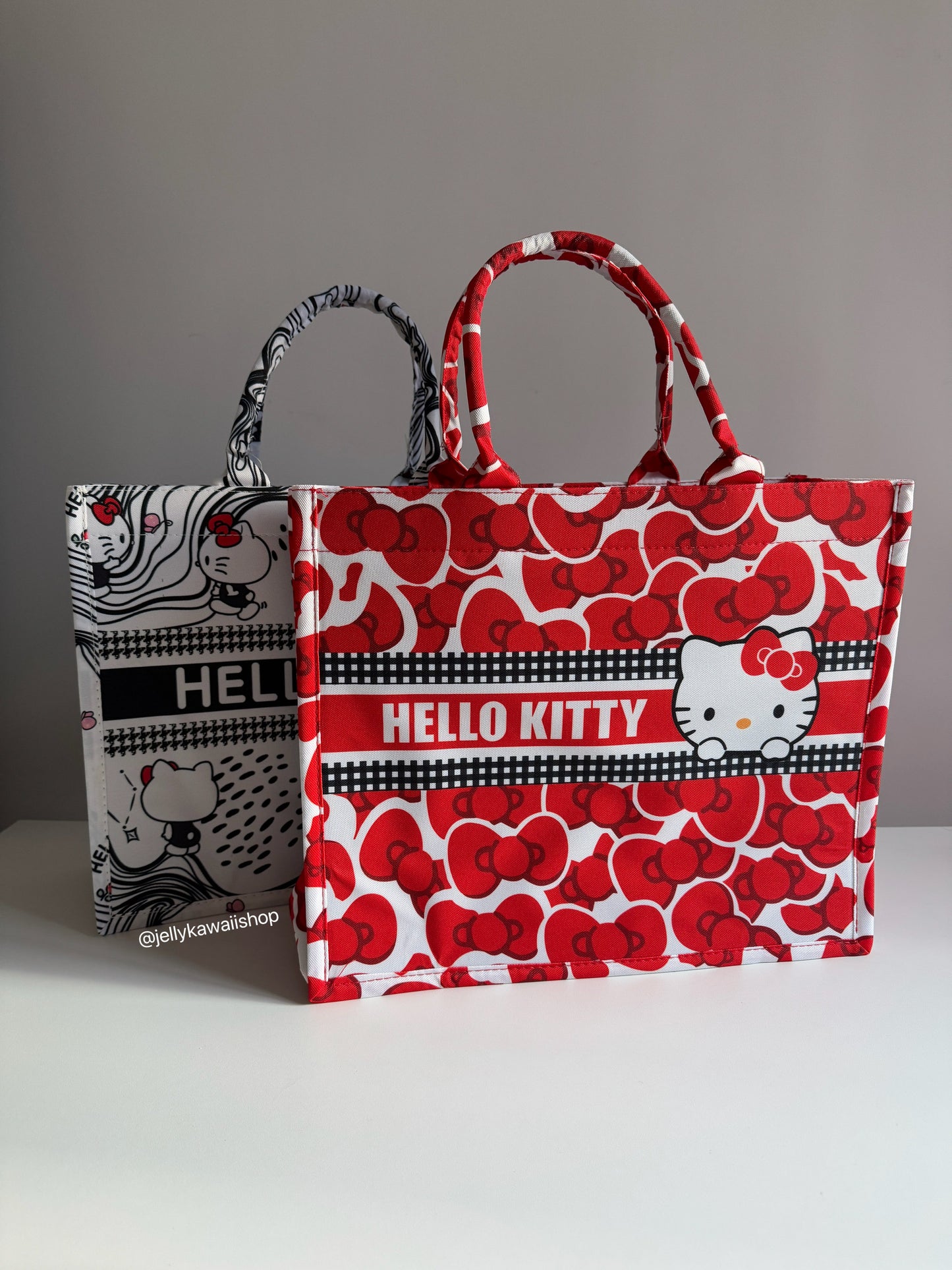 Hellokitty Reusable Grocery Bags, Foldable Shopping Bags for Groceries
