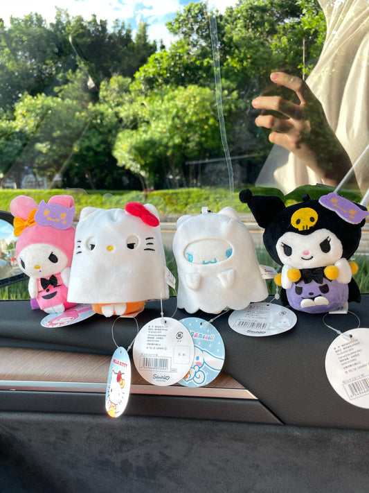 Sanrio Halloween Pumpkin Plushie Keychain