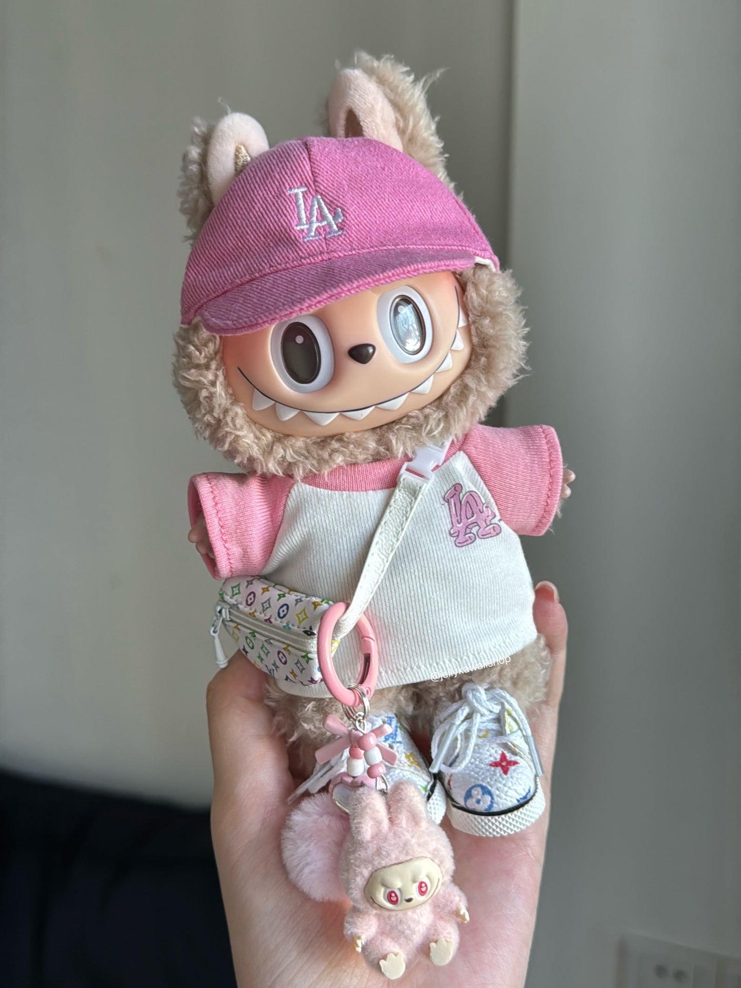 LA Hat Clothes Set(NO DOLL) Accessories Suit Cute Clothes for Labubu Dress up Unique Style