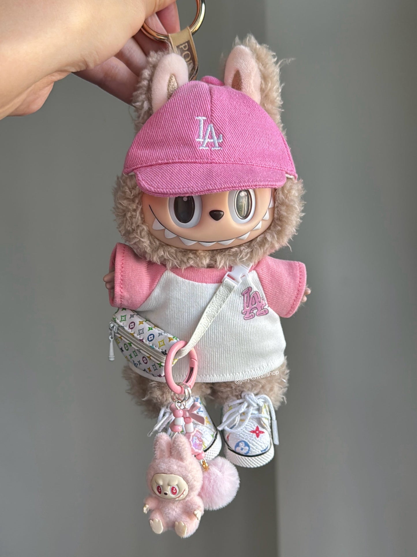 LA Hat Clothes Set(NO DOLL) Accessories Suit Cute Clothes for Labubu Dress up Unique Style