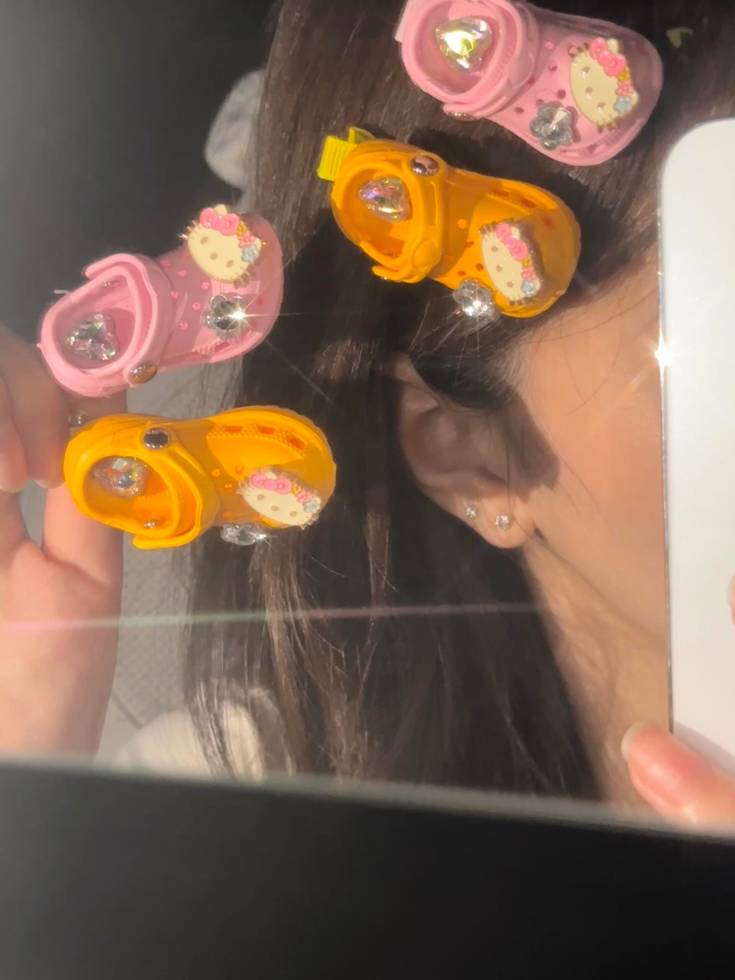 Hellokitty Mini Crocs Handmade Accessories Hairpins