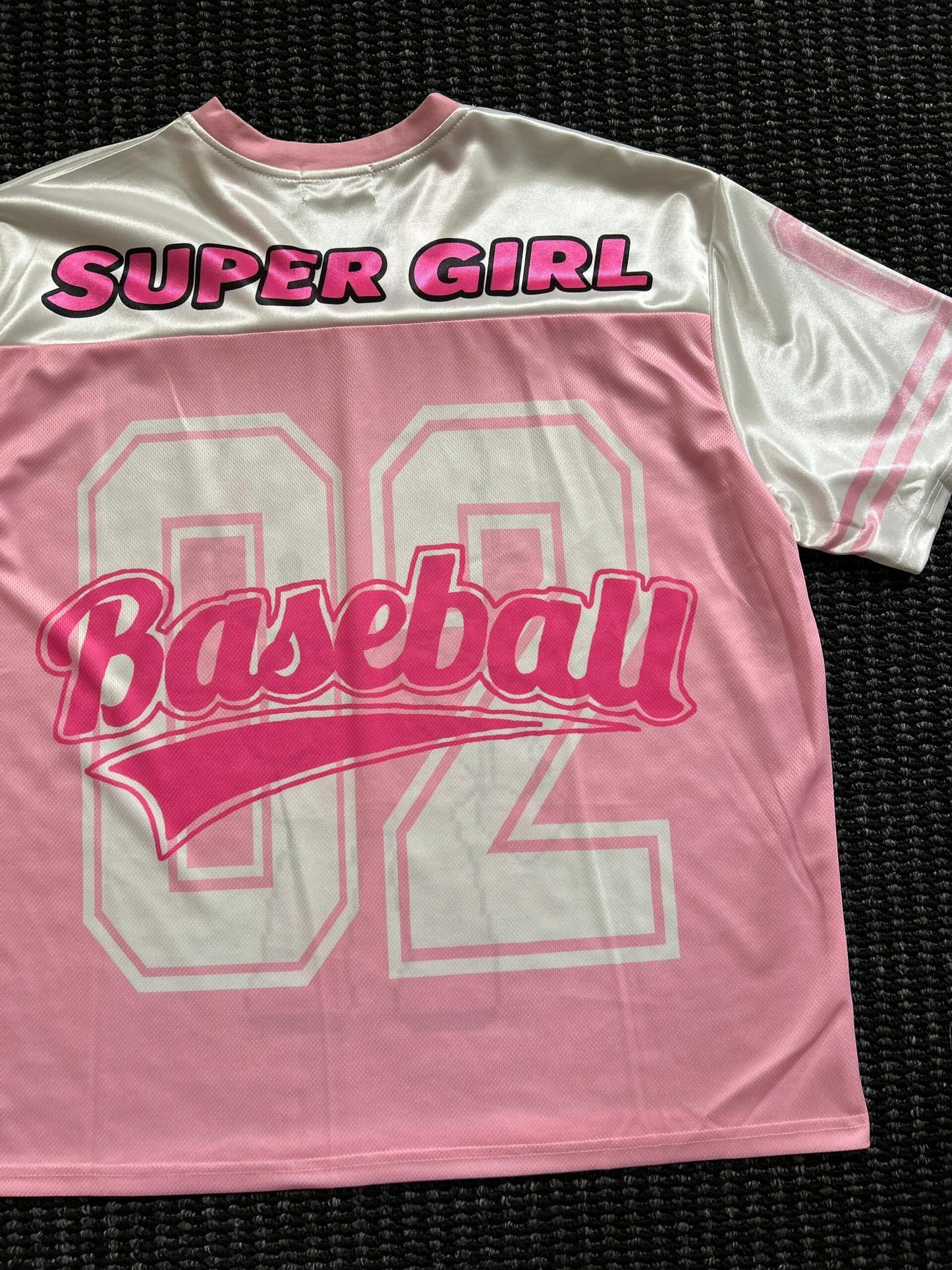 Hellokitty Pink Cute Baseball Jersey Shirts Sports Uniform Summer Loose Short Sleeve Tops T-Shirts