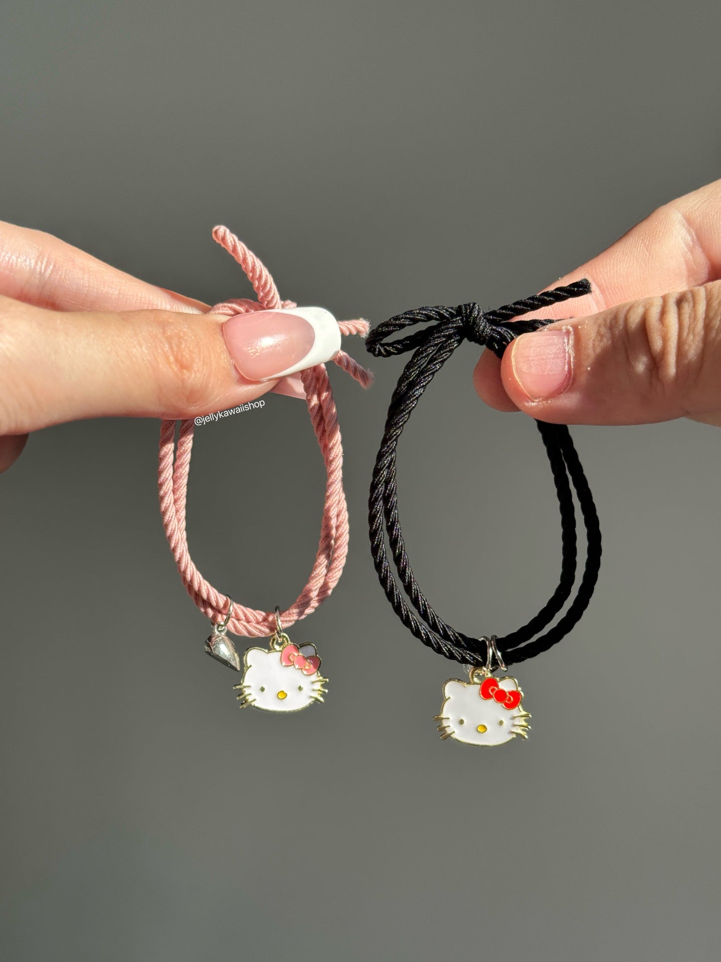 Hellokitty 2 Pcs Magnetic Couples Bracelets Matching Friendship Bracelets Adjustable Bracelets