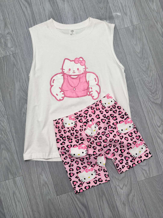 Hellokitty Cute Workout Shorts for Women Seamless Scrunch Short Gym Yoga Running Sport Active Exercise Fitness Shorts